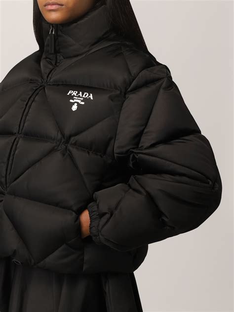 prada black womens coat